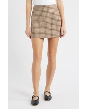 Madewell Double Face Wool Miniskirt - Natural