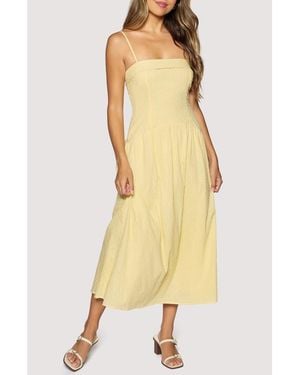 Lost + Wander Sunlit Whimsy Cotton Midi Dress - Yellow