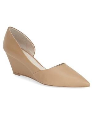 Kenneth Cole 'Ellis' Half D'Orsay Wedge Pump - Natural