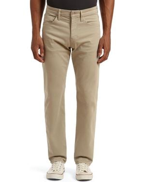 Mavi Zach Straight Leg Twill Pants - Natural