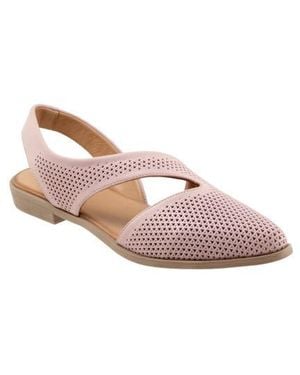 BUENO Bianca Perf Slingback Pointed Toe Flat - Pink