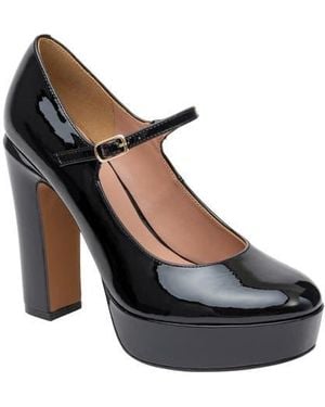 Linea Paolo Isadora Mary Jane Platform Pump - Black