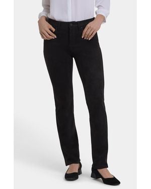 NYDJ Sheri Slim Faux Suede Pants - Blue