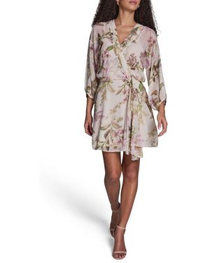 BCBGMAXAZRIA Faux Wrap Dress - Natural