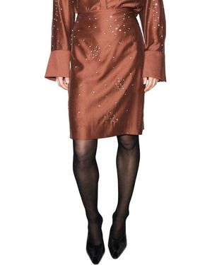 Mango Crystal Embellished Midi Skirt - Orange