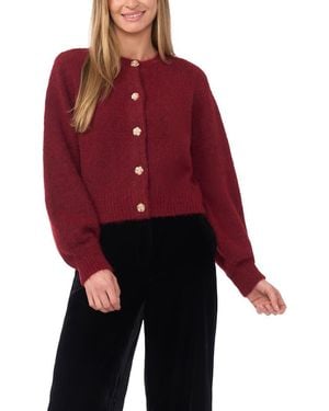 Ted Baker Fina Fuzzy Crewneck Cardigan - Red
