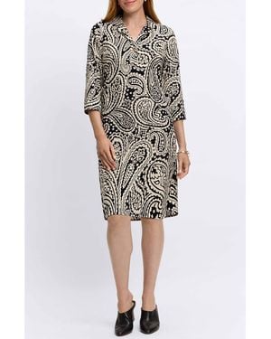 Foxcroft Sloane Paisley Shirtdress - Multicolor