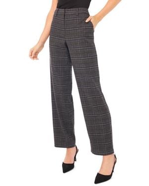 Halogen® Plaid Straight Leg Pants - Black