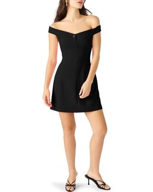 Steve Madden Yana Off The Shoulder Minidress - Black