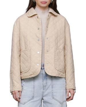 Avec Les Filles Diamond Quilted Cotton Jacket - Natural