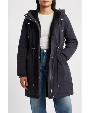 Sam Edelman Faux Shearling Lined Anorak - Black