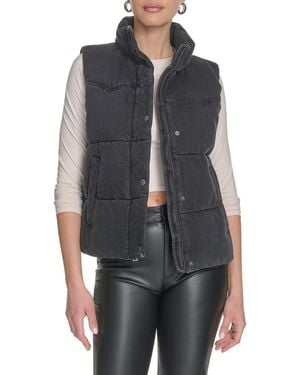 Levi's Western Denim Puffer Vest - Gray