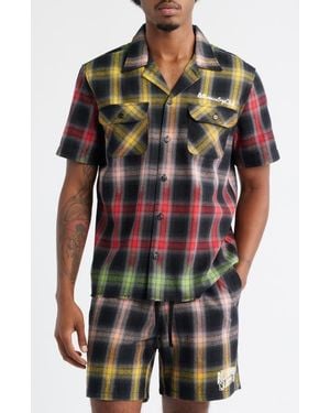 BBCICECREAM Rave Plaid Camp Shirt - Black