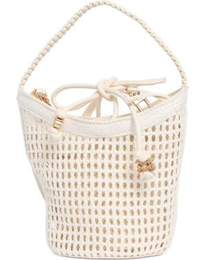 Sam Edelman Marcie Open Weave Small Bucket Crossbody Bag - Metallic