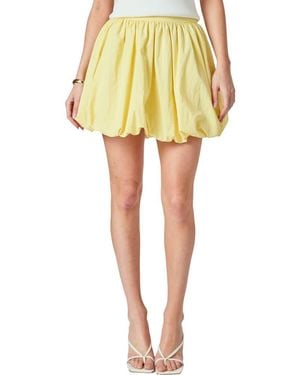 Endless Rose High Waist Bubble Miniskirt - Yellow