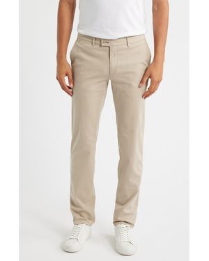Brax Fabio Idx Flat Front Modern Fit Cotton Blend Chinos - Natural