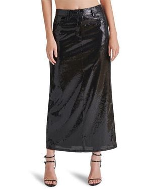 Steve Madden Reid Sequin Maxi Skirt - Black