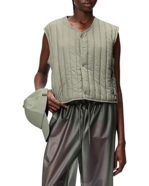 Rains Banja Water Resistant Crop Liner Vest - Gray