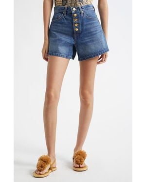 Ulla Johnson The Greta Denim Shorts - Blue