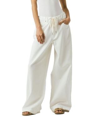 Blank NYC Low Rise Baggy Twill Jeans - White