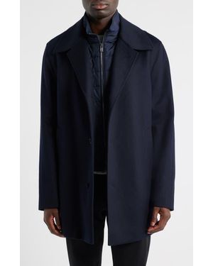BOSS Clark Wool Blend Bib Jacket - Blue
