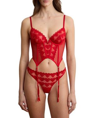 Etam Desir Heart Embroidered Bustier