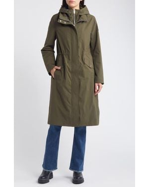 Sam Edelman Longline Hooded Jacket - Green
