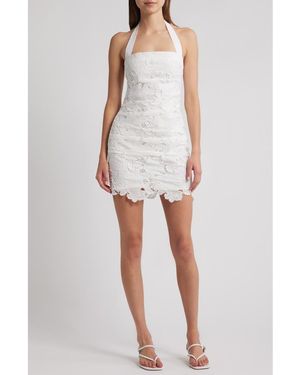 DELFI Collective Alva Lace Halter Minidress - White