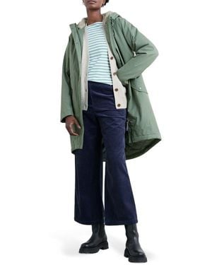 Seasalt Cornwall Plant Hunter Waterproof Hooded Coat - Green