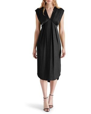 Steve Madden Clarissa Satin Midi Dress - Black