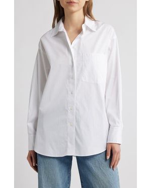 Madewell Oversize Poplin Button-Up Shirt - White
