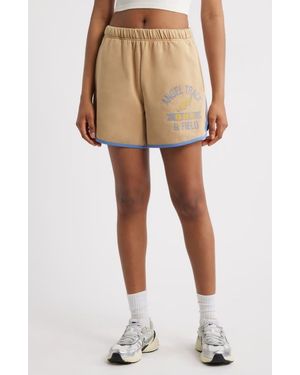 The Mayfair Group Angel Track Sweat Shorts - Natural