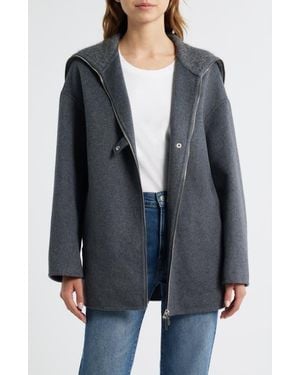 Rails Silves Wool Blend Oversize Jacket - Black