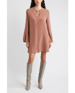 Nordstrom Long Sleeve Minidress - Brown
