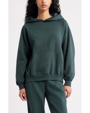 BP. Fleece Detail Oversize Raglan Hoodie - Green
