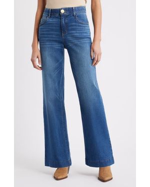 Wit & Wisdom Sam High Waist Wide Leg Jeans - Blue