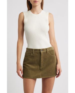 FRAME The Fine Cable Sleeveless Sweater - Green