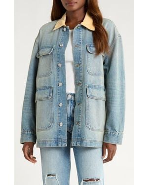 SLVRLAKE Denim Hayden Relaxed Denim Workwear Jacket - Blue