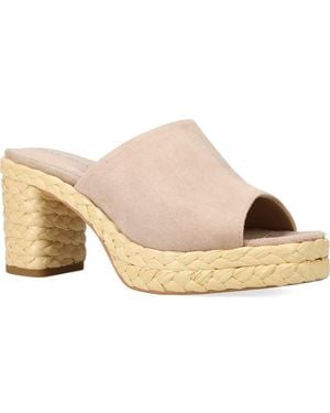 Pelle Moda Capree Espadrille Platform Slide Sandal - Natural