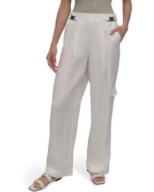 DKNY Weathered Twill Cargo Pants - Gray