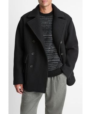 Vince Wool Blend Peacoat - Black