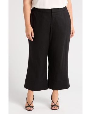 UNIVERSAL STANDARD Courtyard Linen Blend Capri Pants - Black