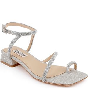 Badgley Mischka Dakotah Ankle Strap Toe Loop Sandal - Metallic