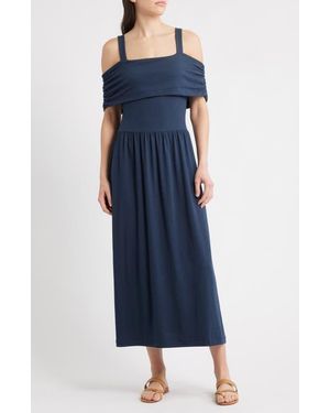 Nation Ltd Tamaira Flounce Sleeveless Maxi Dress - Blue