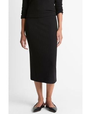 Vince Cozy Rib Skirt - Black