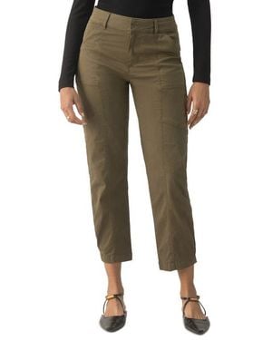 Sanctuary Sahara Tapered Stretch Cotton Utility Pants - Green