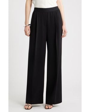 Nordstrom Pleat Front Pull-On Pants - Black