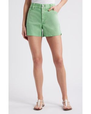 Wit & Wisdom Skyrise Dolphin Hem Denim Shorts - Green