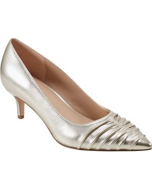 Marc Fisher Paria Pointed Toe Kitten Heel Pump - White