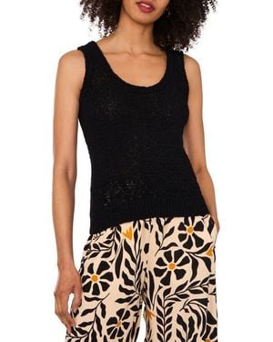 1.STATE Open Stitch Sweater Tank - Black